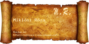 Miklósi Róza névjegykártya