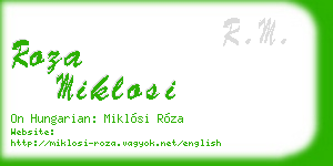 roza miklosi business card